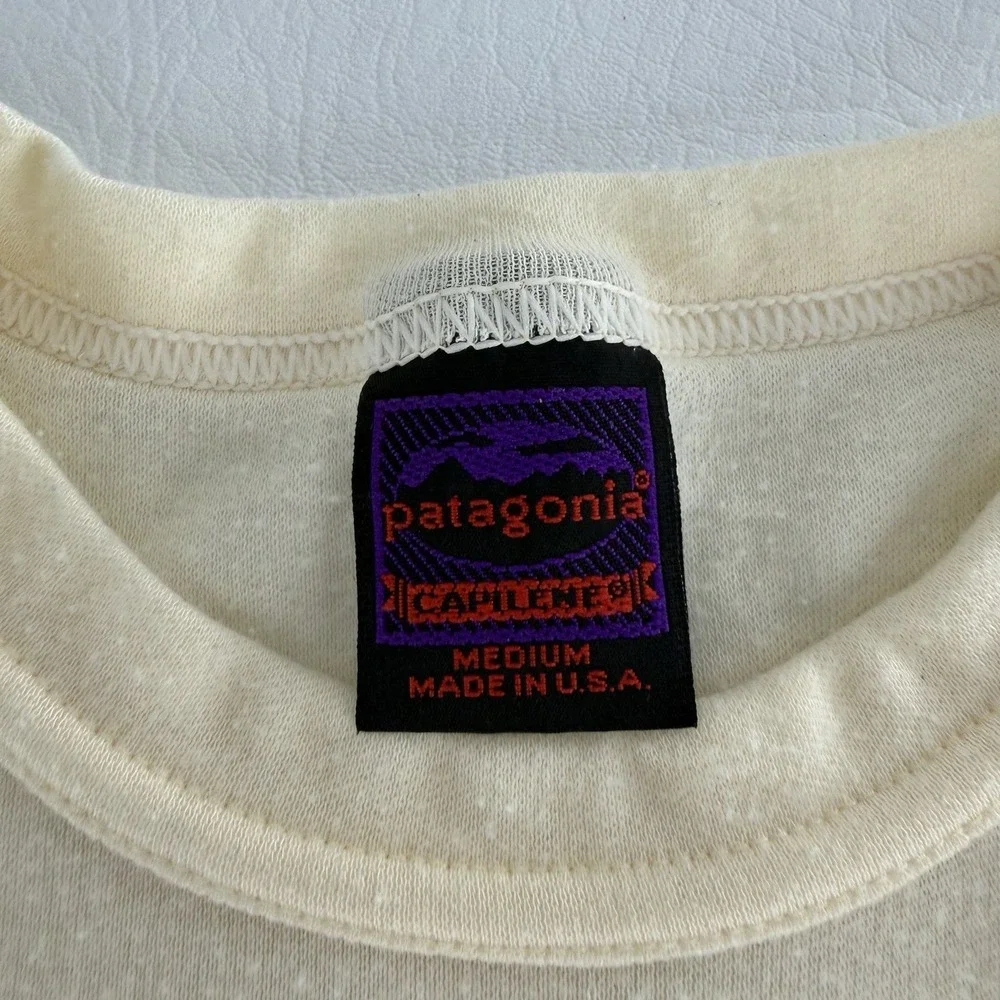 Vintage 1990s Patagonia Capilene Long Sleeve Undershirt Single Stitch Medium USA